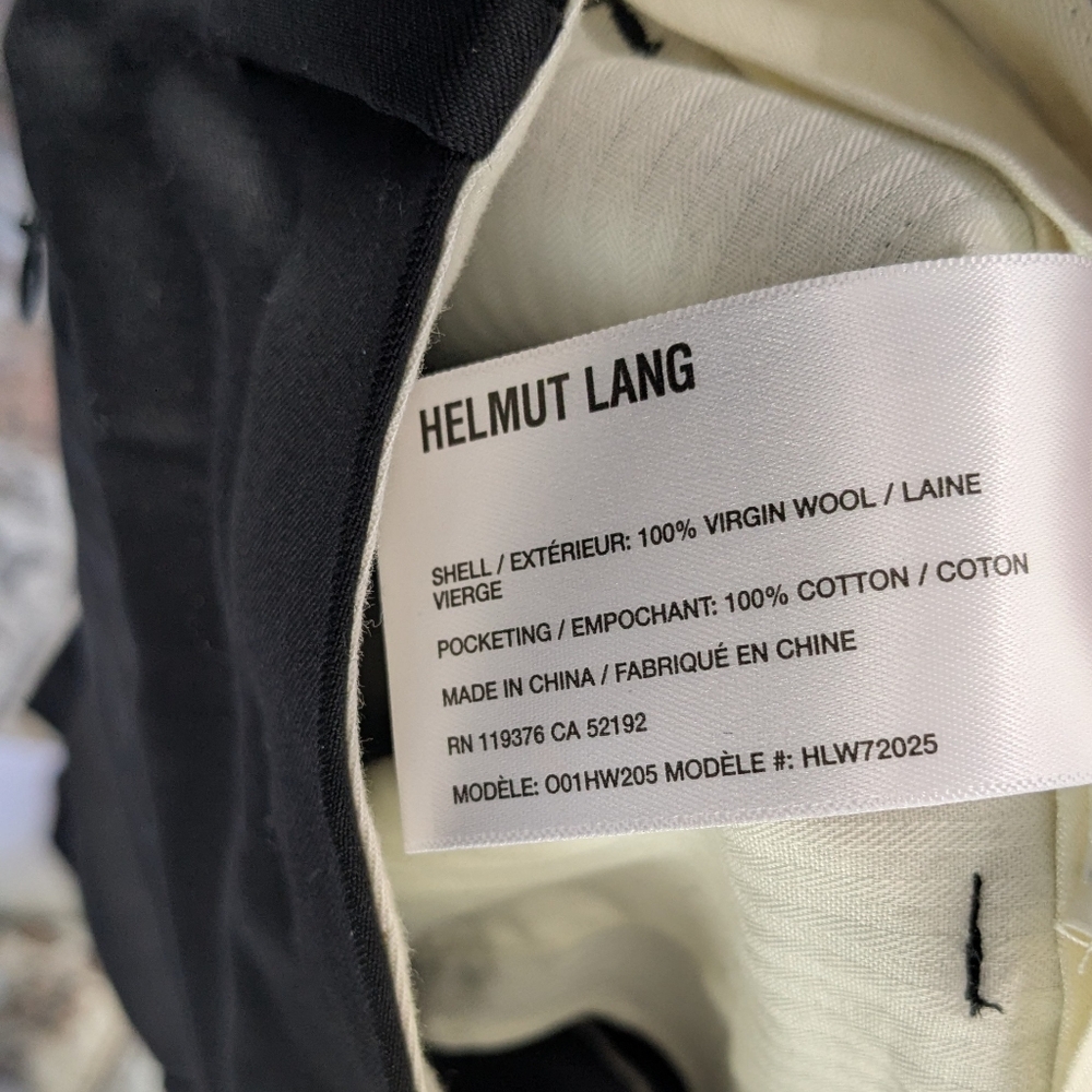 Helmut Lang Classic SKINNY leg High Waisted Cropped Black Pant 4 - Picture 10 of 15